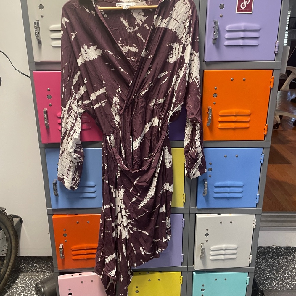 Young, Fabulous and Broke Purple and White Tie-Dye Dress, M